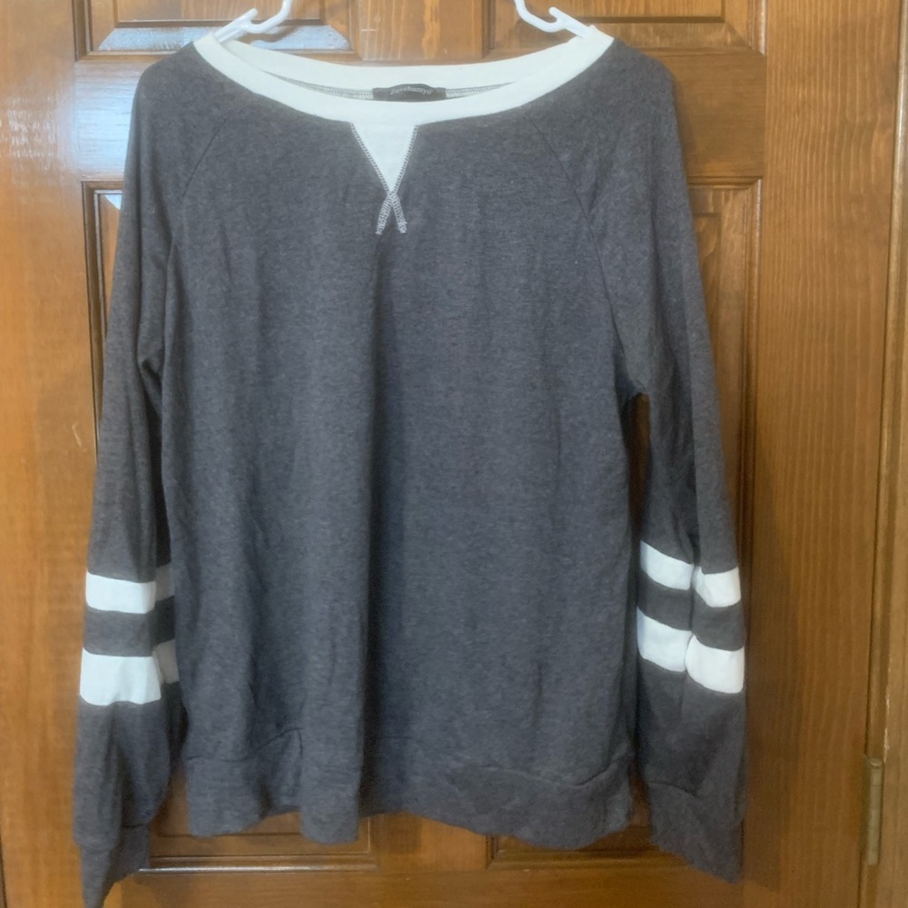 Grey and white shirt